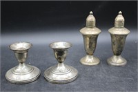 Weighted Sterling Candlesticks & S & P Shakers