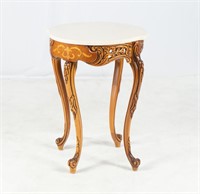 Furniture Vintage Marble Top Occasional Table