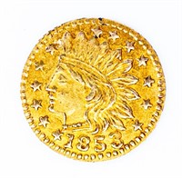 Coin 1853 Califronia Gold Token  Genuine