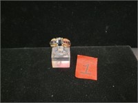 14KT Gold Sapphire & diamond Ring sz6
