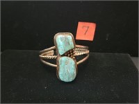 Sterling silver Turquoise Signed Cuff bracelet