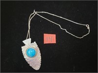 Sterling silver Atrisan Turquoise Pendant necklace