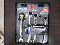 4pc ACE GearWrench Metric Ratchet Wrench Set