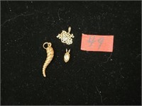14kt Gold charms & pendant