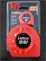 Lufkin Hi-Viz 2pc Ttape Measure Set ; 6' & 25'