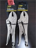 Steel Grip 2pc 7" Straight Jaw Locking Pliers
