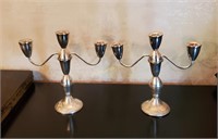 Pair Of Sterling Duchin Creation Candle Sticks