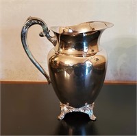 Oneida Silver Plated Pitcher Ornate Design