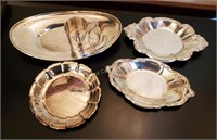 Lot Of Silver Plated Trays Lunt Wakefield