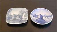 2 Small Collector Plates Royal Copenhagen & B&G