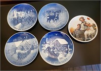 Norman Rockwell & B&G Copenhagen Plates