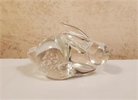 Bunny Rabbit Glass Art Paperweight