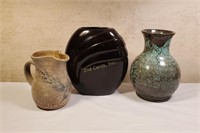 Lot Of 3 Pottery Vases