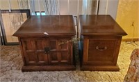Pair Of Ethan Allen Wooden Side Tables