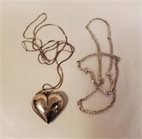 Lot Of 2 Sterling Silver Necklaces