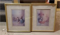 Pair Of Framed Flower Art Prints