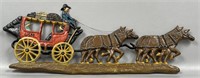 Vintage Old Century Forge Horse Drawn Carriage Art