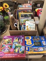 Assorted Children's Books, Puzzles, Etc