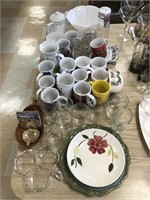 Assorted Coffee Mugs, Glasses, Etc