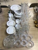 Assorted Glasses, Dishes, Etc (Autumn Wheat Fine C
