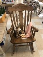 Rocking Chair, Stuffed Animal, & Book