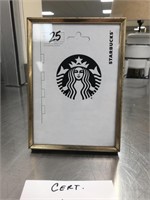 $25 Starbucks Gift Certificate