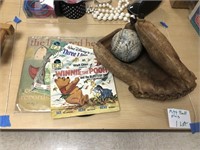 Children's Books & Mitt & Baseball