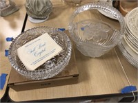 Lead Crystal Dish & Glass Basket