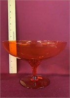 Orange glass dish