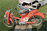 1966 Honda Motor Bike. Red 90 Trail