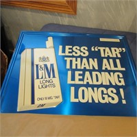 NOS L&M Cigarette metal sign.
