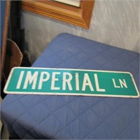 Imperial Lane metal sign.