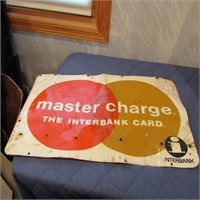Master card Metal sign.