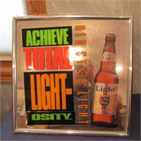 Old Style light mirror beer sign.