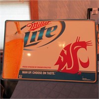 Miller Lite Washington State Beer sign.