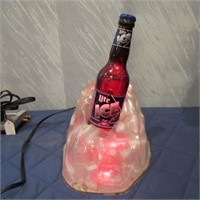Lighted Lite Ice beer sign.