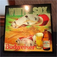 Lighted Budweiser beer sign. Chicago White sox.
