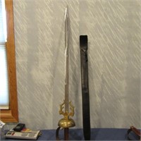 Vintage sword w/scabbard. 42" long.