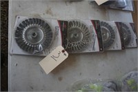 FOUR 6"  WIRE WHEEL BRUSHES