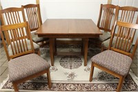 Beautiful Mission Style Dining Table and 6 Chairs