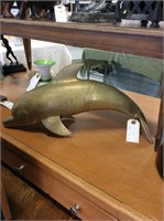 Metal dolphin figure