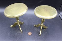Pair of Vintage Brass MCM Candle Stands