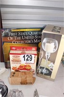 (4) Asst Boxed Gifts - Coin Map, Pie, Hook,