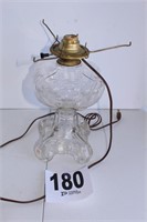 Antique Glass Lamp Base (Working) (U234)