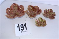 (4) Maple Leaf Ceramic Nesting Bowls (U234)