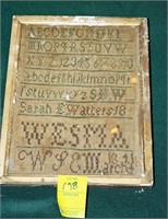 ABC March 1841 Sampler by Sarah E. Walters 18