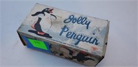 New vintage tin toy in box Jolly penguin japan