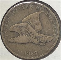 1858 Flying Eagle Large Letters F
