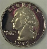 1998-S Silver Proof Washington Quarter