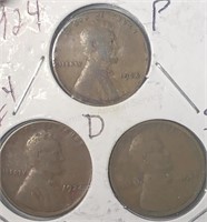 1924-PDF Lincoln Cents Key VG-F